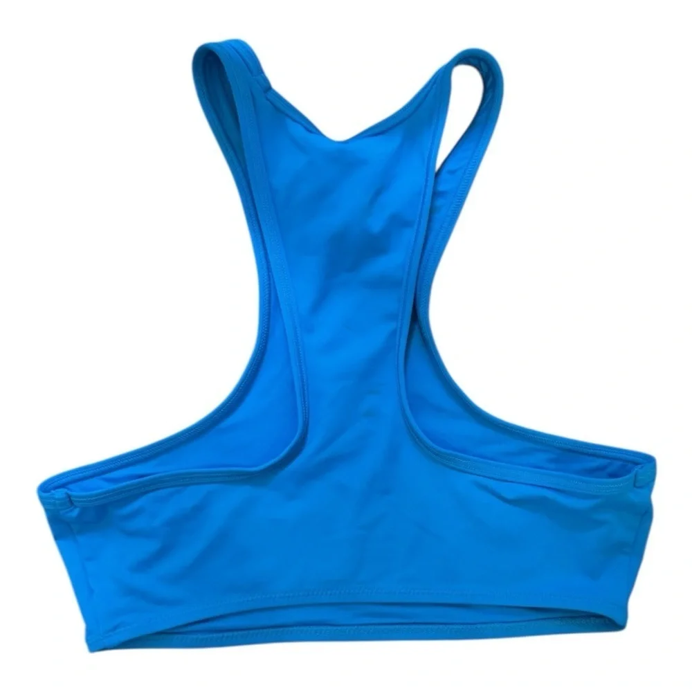 SKIMS Swim High Neck Racerback Top Turquoise